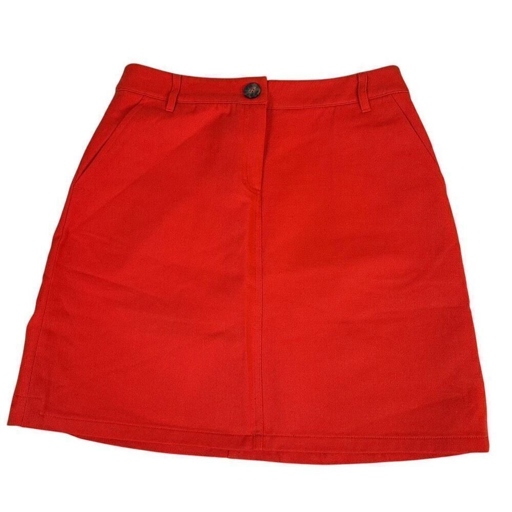 Boden Orange A-line Skirt size 8 Wool/Cotton Blend.